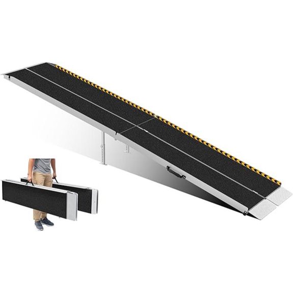 12 Feet Non-Slip Aluminum Wheelchair Ramp