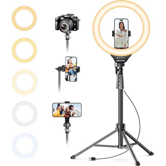 UBeesize 12 Selfie Ring Light with Tripod
