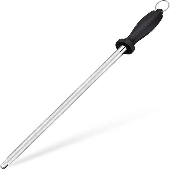 12-Inch Carbon Steel Kitchen Knife Sharpener Rod