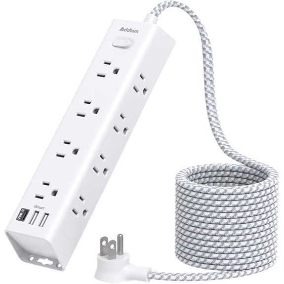Surge Protector Power Strip with 12 Outlets and USB