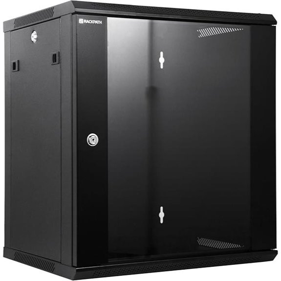 RackPath 12U Wall Mount Network Rack Cabinet