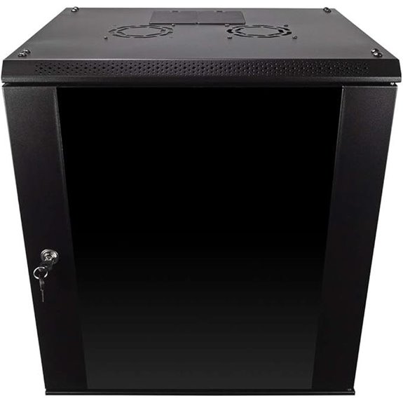 NavePoint 12U Wall-Mount Server Rack with Glass Door