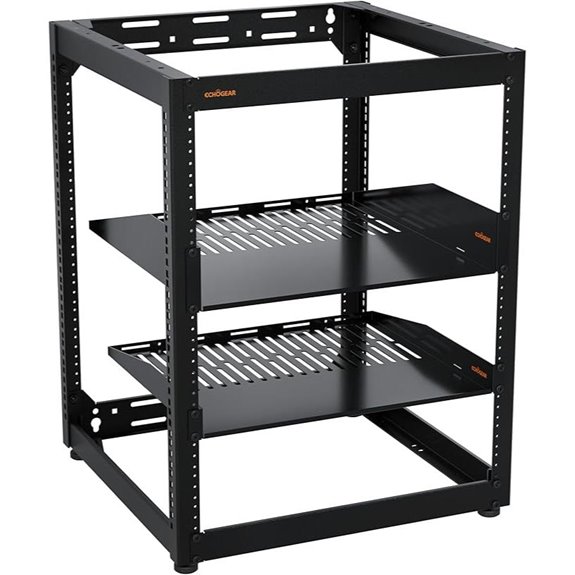 ECHOGEAR 15U Open Frame Wall Mount Rack System