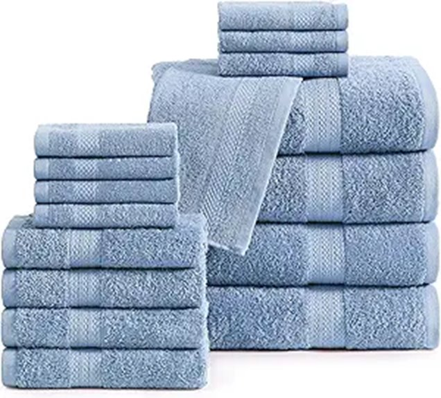 LANE LINEN 16-Piece Cotton Bathroom Towel Set
