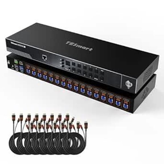 TESmart 16-Port HDMI KVM Switch with Cables