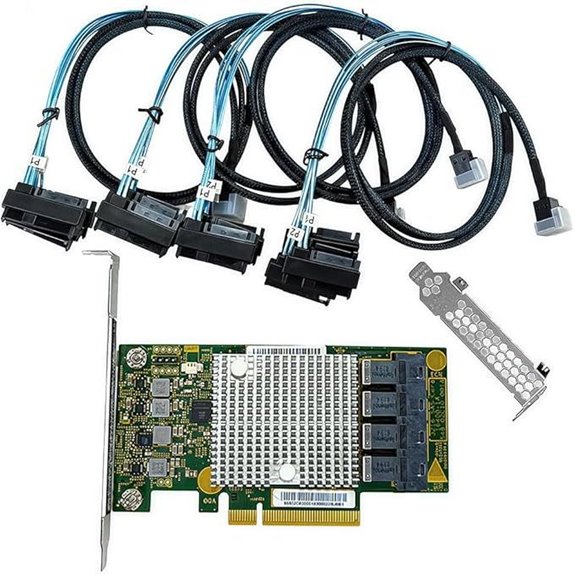 SAS HBA 16-Port SATA Expansion Card with Cables