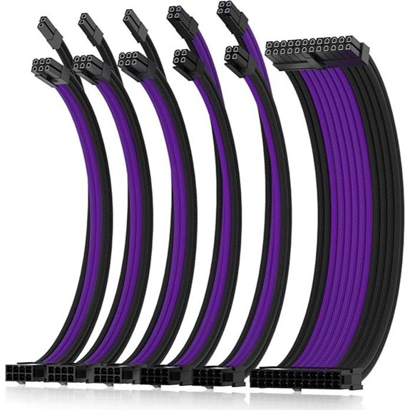 Asiahorse 16AWG Power Supply Extension Cable Kit