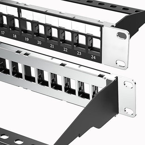 Jadaol 19” 1U Shielded Patch Panel 24 Ports