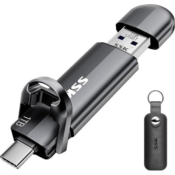 SSK 1TB USB C Dual Flash Drive for Devices