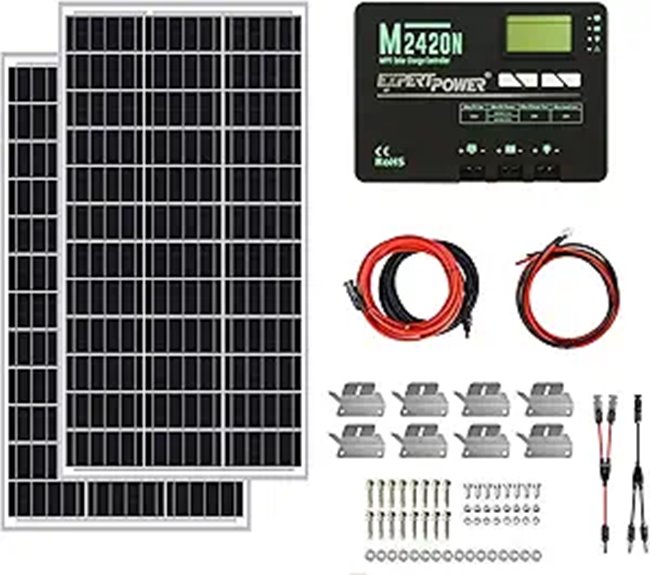 ExpertPower 200W Solar Power Kit with Charge Controller