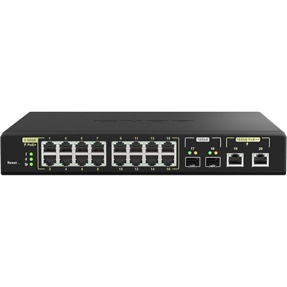 QNAP 20-Port 10GbE PoE Managed Network Switch
