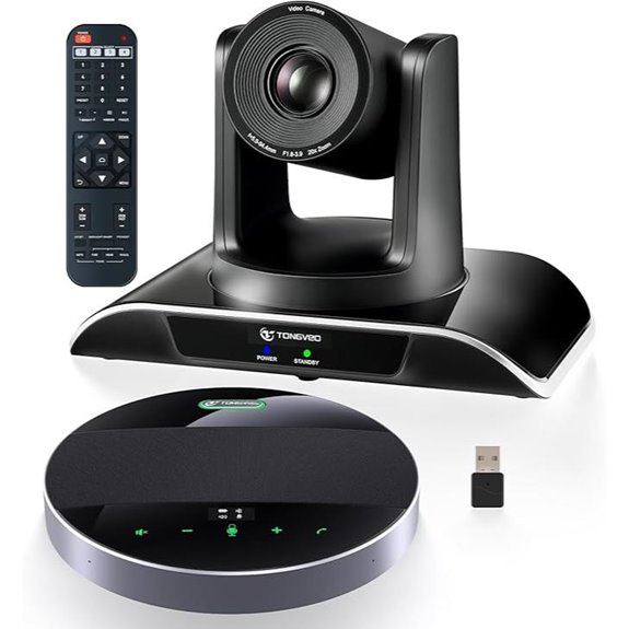 TONGVEO 20X Zoom Conference Camera & Speaker Bundle