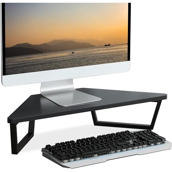 TEAMIX 26-inch Triangle Monitor Stand with Storage
