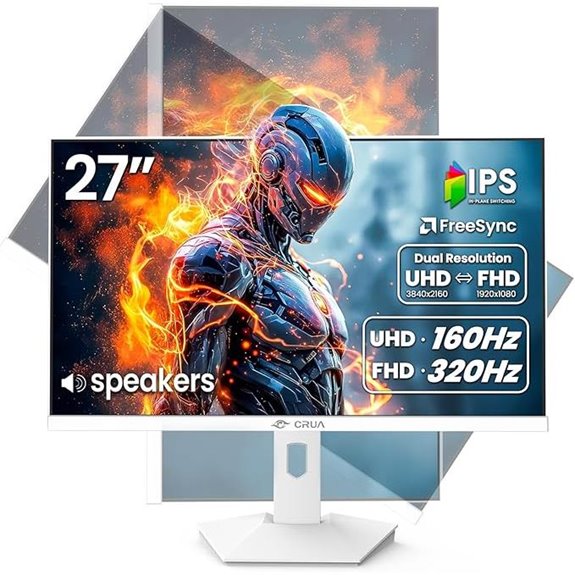 CRUA 27” 4K Gaming Monitor with Adjustable Stand