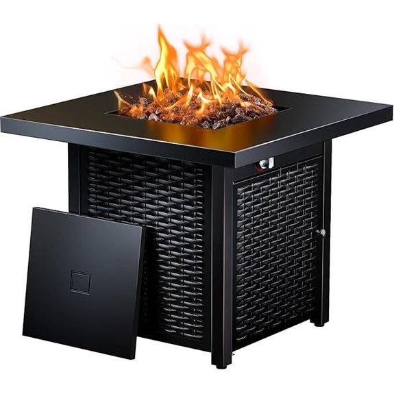 Ciays 28-Inch CSA-Listed Gas Fire Pit with Lava Rock