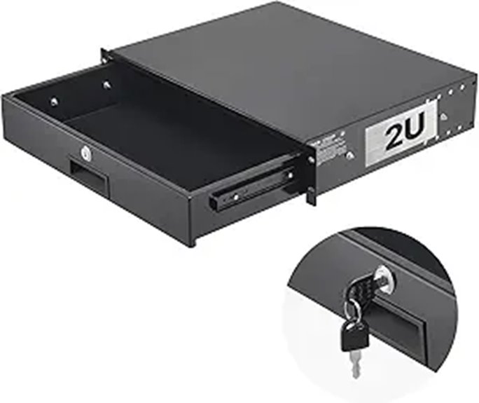 VEVOR 2U Rack Mount Drawer with Lock