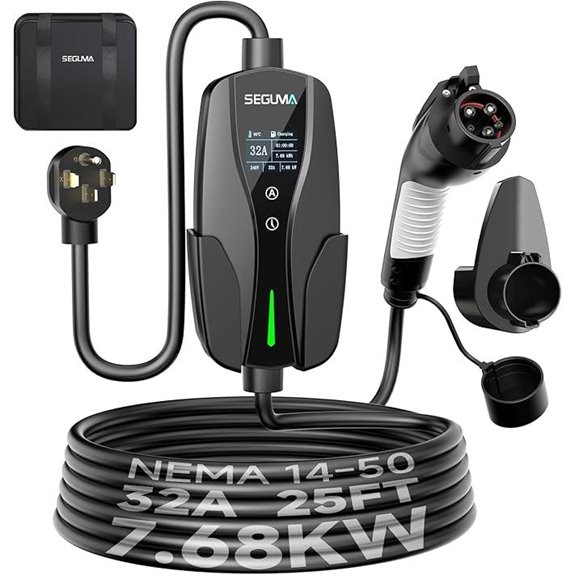 Level 2 EV Charger with 32A NEMA 14-50 Plug