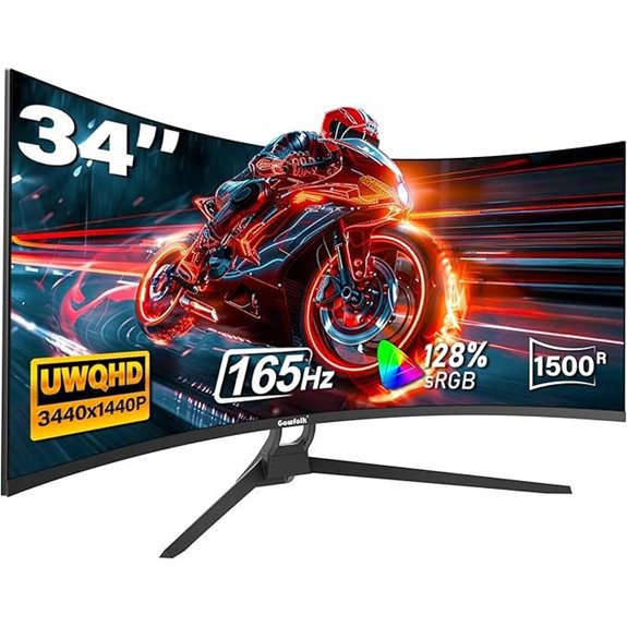 Gawfolk 34-Inch Ultrawide Curved Gaming Monitor