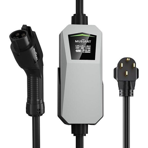 40 Amp Level 2 EV Charger with LCD and NEMA 14-50