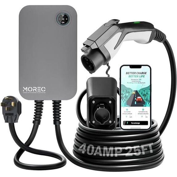 Level 2 EV Charger 40A NEMA14-50 WiFi Enabled