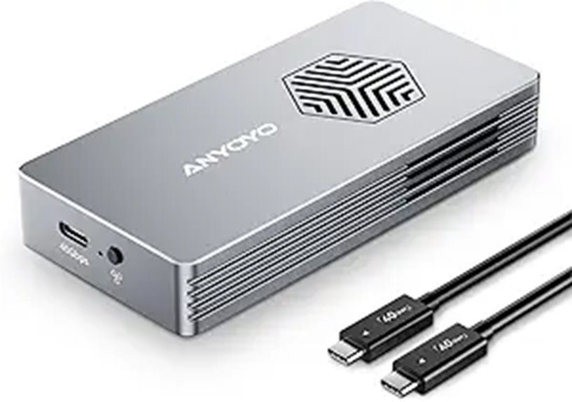 ANYOYO 40Gbps M.2 NVMe SSD Enclosure with Fan