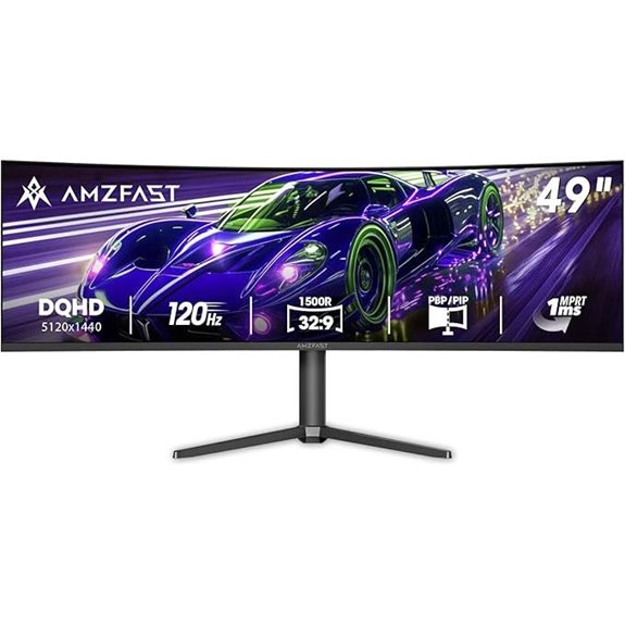 Amzfast 49-Inch Ultrawide Curved Gaming Monitor