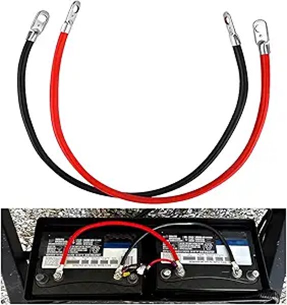 4AWG 24 Battery Inverter Cables Set with Copper Terminals