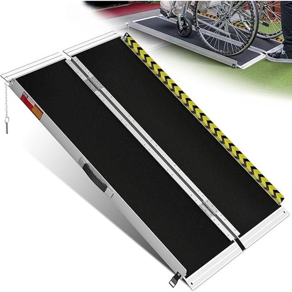 VNN 4FT Non-Slip Aluminum Wheelchair Ramp