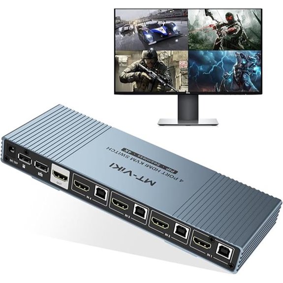 MT-VIKI 4K Quad HDMI KVM Multiviewer with Hotkey