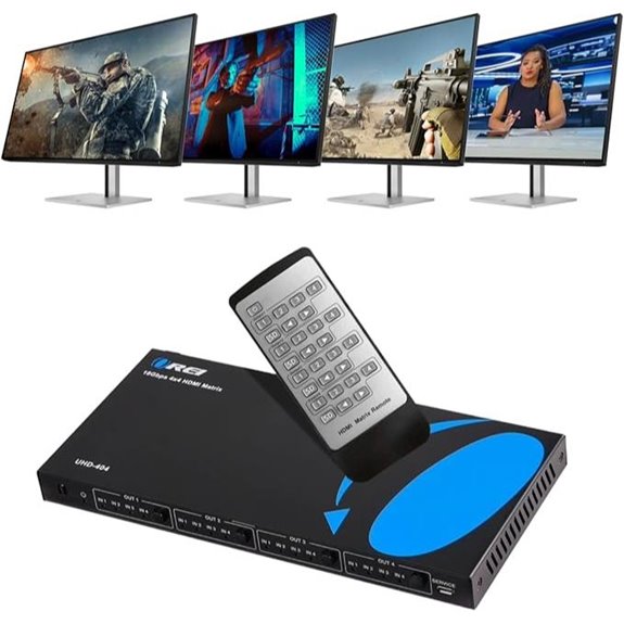 OREI 4x4 HDMI 4K Matrix Switch with Remote
