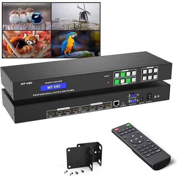 MT-VIKI 4K HDMI 4x4 Matrix Switch with Audio and App