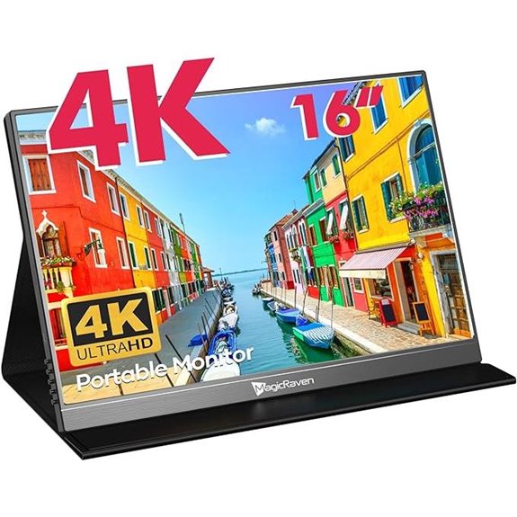4K Portable Monitor with HDMI USB-C Speakers