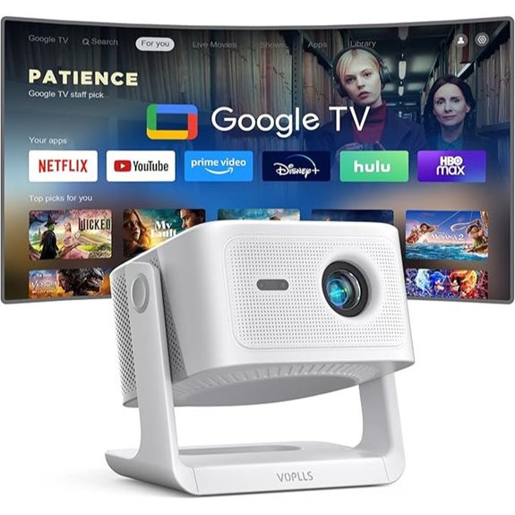 Google TV 4K Smart Portable Projector with WiFi