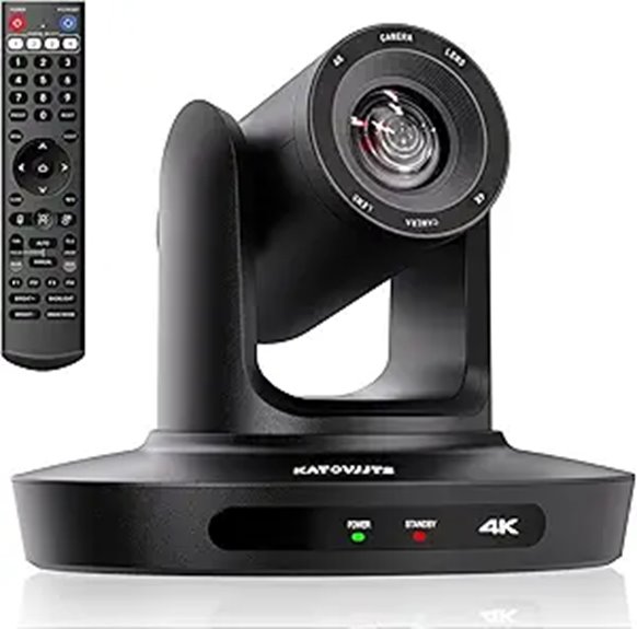 4K PTZ Camera with 10X Optical Zoom for Livestream