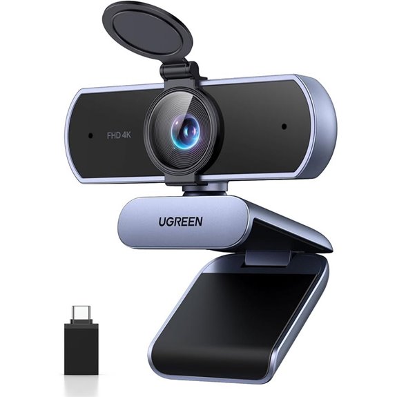 UGREEN 4K Webcam with Microphone and Privacy Cover
