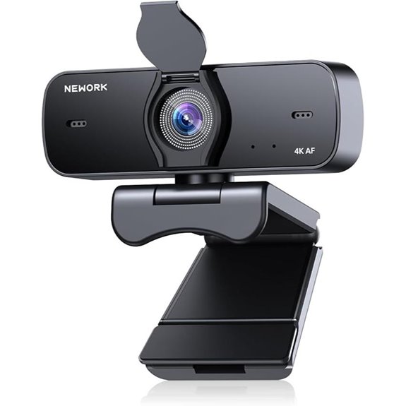 4K Webcam for PC with Noise Reduction Microphones