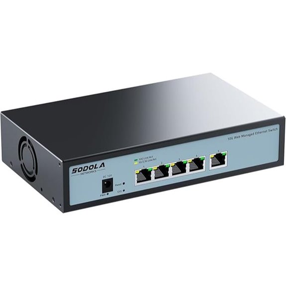 SODOLA 5-Port 10G Managed Switch with Link Aggregation