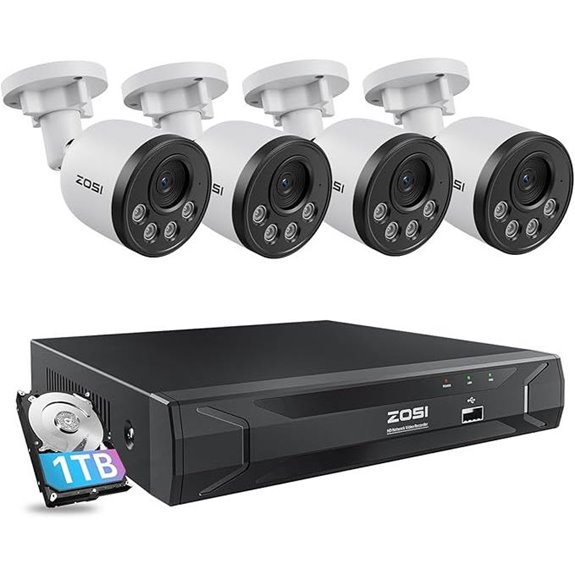 ZOSI 5MP 8CH PoE Security Camera System