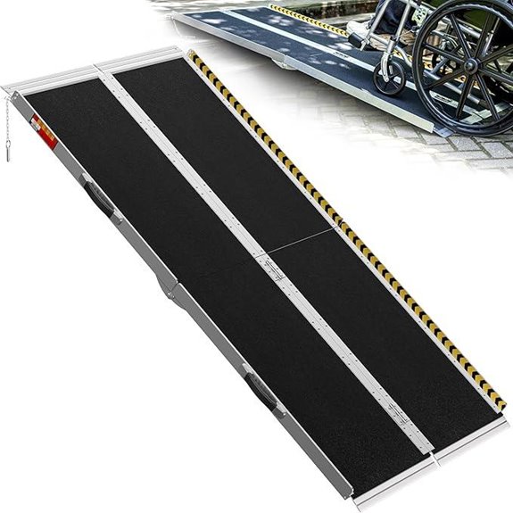 VNN 6FT Portable Non-Slip Aluminum Wheelchair Ramp