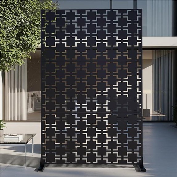 72 Metal Privacy Screen for Outdoor Spaces