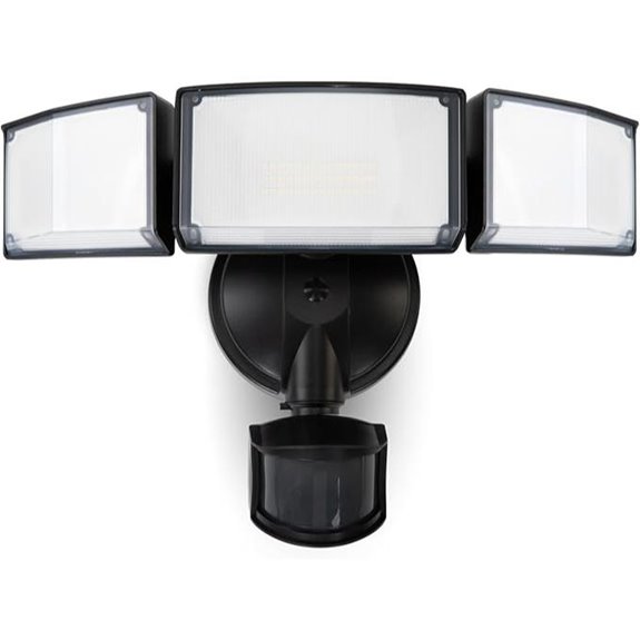LUTEC 72W LED Motion Sensor Flood Light Black