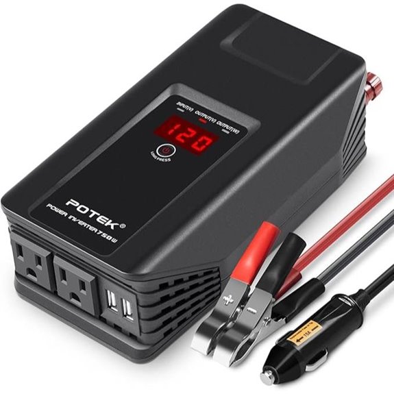 POTEK 750W Car Power Inverter with USB & AC Ports
