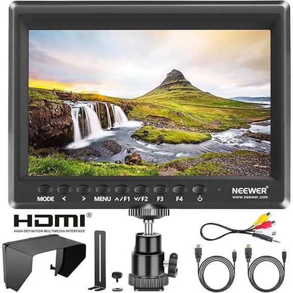 Neewer F100 7 HDMI Field Monitor with Sunshade