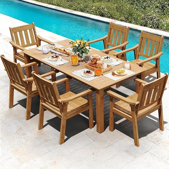YEFU HIPS 7-Piece Patio Dining Set with Umbrella