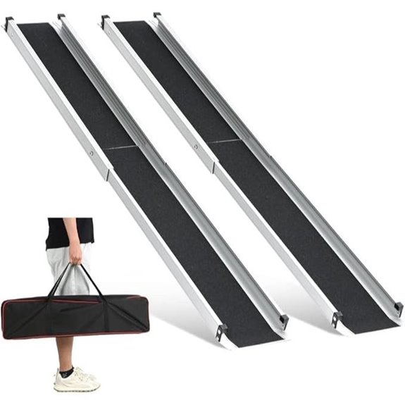 Gardhom 7FT Adjustable Wheelchair Ramp with Carry Bag