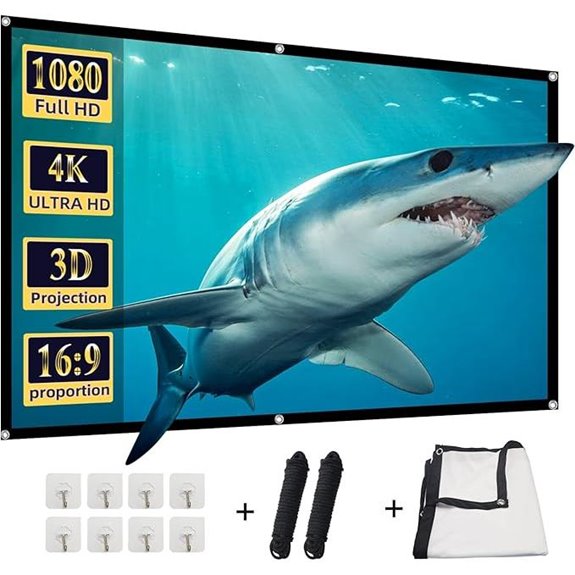 DUYIKJ 84 Foldable Indoor/Outdoor Projector Screen