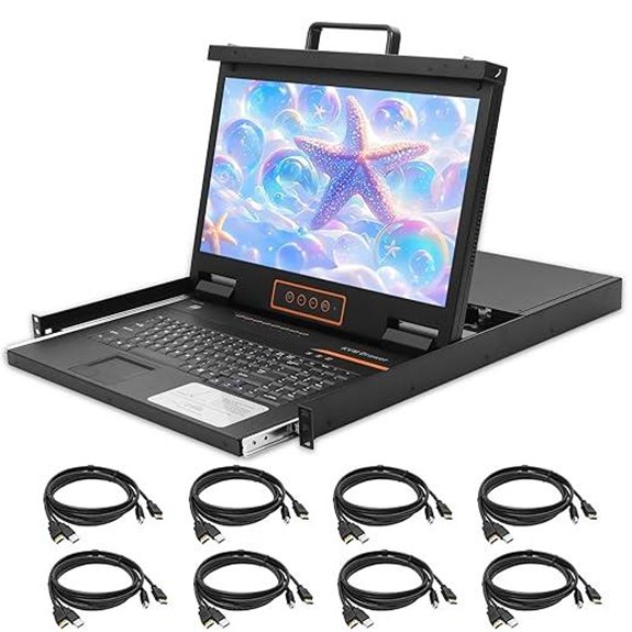 8-Port HDMI Rackmount KVM Console with 18.5-Inch Display