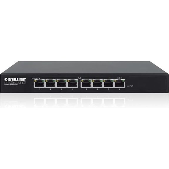 Intellinet 8-Port PoE Gigabit Switch with PoE