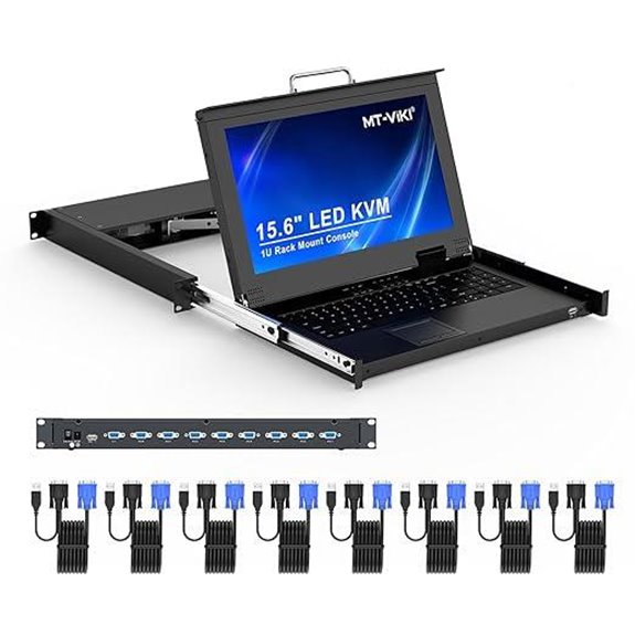 MT-VIKI 8-Port VGA KVM Switch with 15.6'' LCD