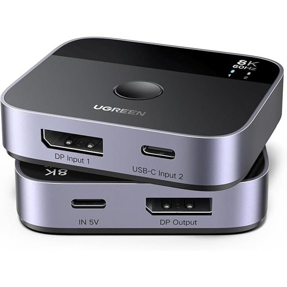 UGREEN 8K@60Hz DisplayPort+USB-C Switch (2-in-1)